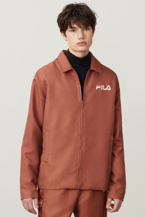 FILA Orbit Woven Jackets Red,Mens Clothing | CA.YSVGRP264